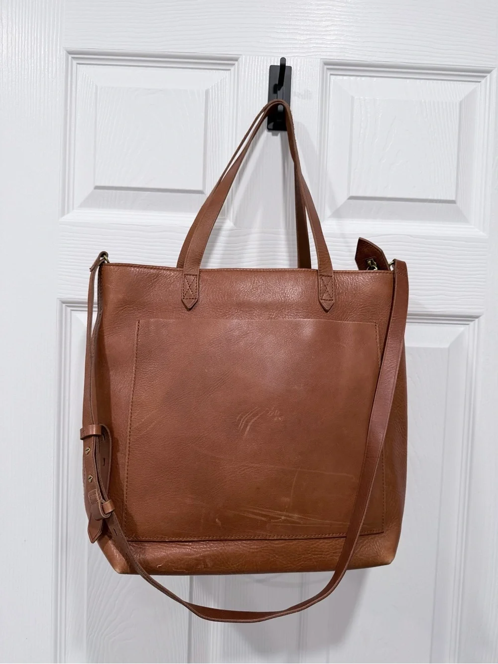 Madewell Brown Leather Handbag with Top Handles